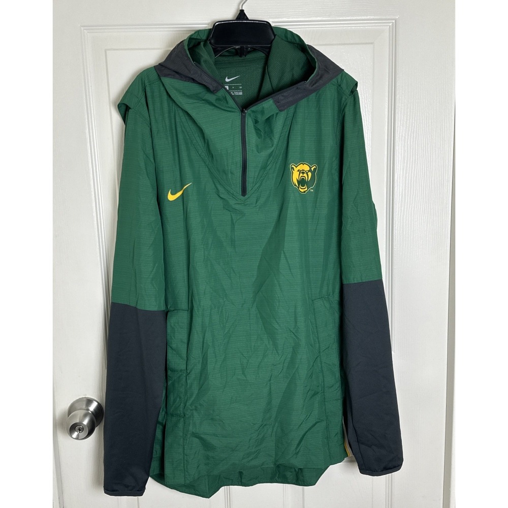 Nike Baylor Bears On-Field Pull Over Jacket Vented Green‎ Men Size Small